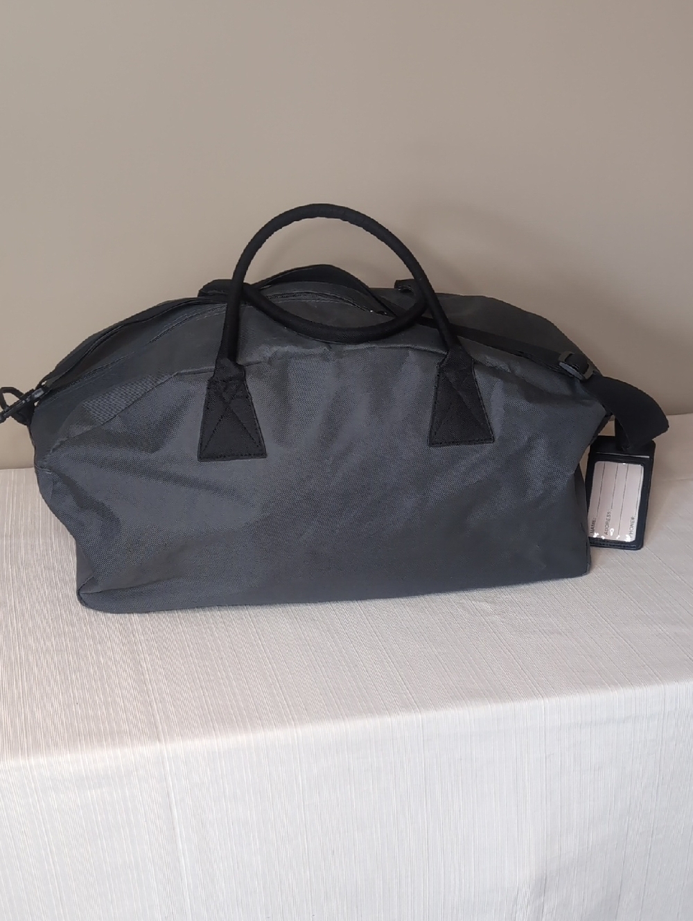Y2K Ed Hardy Gray Duffel Bag with Bulldog Graphic by Christian Audigier - Picture 5 of 7